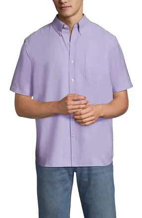 Lands End Short Sleeve Sail Rigger Shirt in Pale Deep Lilac at Nordstrom, Size Xx-Large