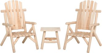 vidaXL Juego De Muebles De Jard&iacute;n 3 Piezas Madera Maciza De Abeto Vidaxl
