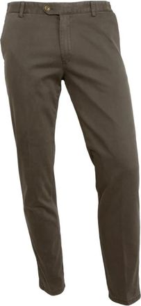 Meyer Broek - Heren - Slim Fit Broeken - Groen - W27 - Katoen - Broeken
