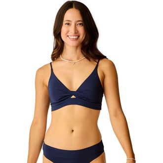 Carve Designs Elba Jade Texture Bralette Top for Water Sports in Navy at Nordstrom, Size Small