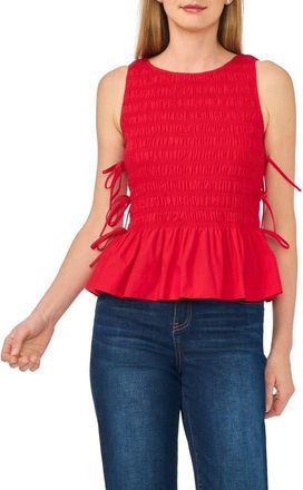CeCe by Cynthia Steffe Woven Puckered Tank in Glamour Red at Nordstrom Rack, Size X-Small