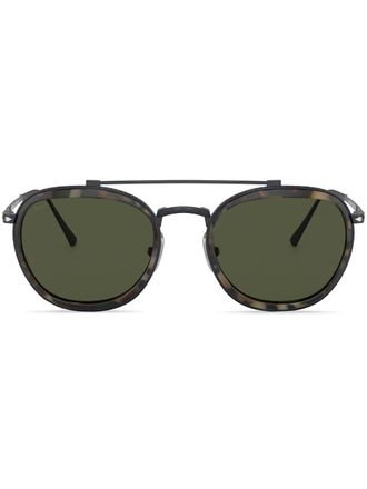 Persol Occhiali da sole con montatura stile pilota - Nero