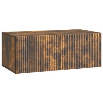 vidaXL Mueble Para Tv De Pared Roble Ahumado 78,5 X 41 X 30 Cm Vidaxl