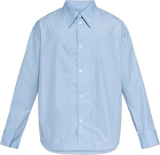 Ami Oversized Shirt - Heren - Zakelijke Overhemden - Blauw - M - Katoen - Overhemden