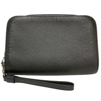 Louis Vuitton Pre-owned Clutches, female, Black, Size: ONE SIZE Pre-owned Vintage Ardoise Leather Clutch