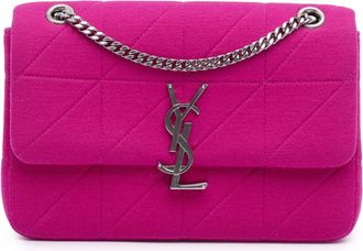 Saint Laurent Pre-owned Womens Loulou Shoulder Bag Quilted - Fuschia Textile - One Size