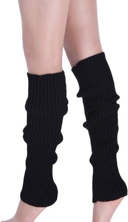 Generic Fuzzy Socks Boot Warmer Stockings Leg Socks (Black, One Size)