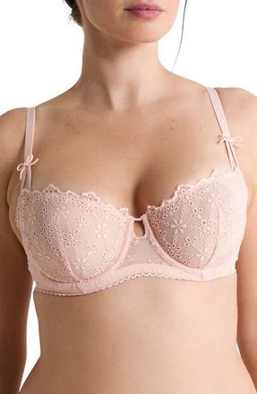 Etam Jane &deg;9 Underwire Balconette Bra in Powder Pink at Nordstrom, Size 34C