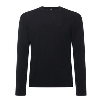 Alpha Studio Maglia Girocollo a Coste - - Knitwear - Uomo - Nero - L