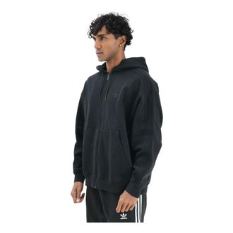 adidas Hoodies & sweatvesten, Heren, Zwart, M, Katoen, Adicolor Oversize Full-Zip