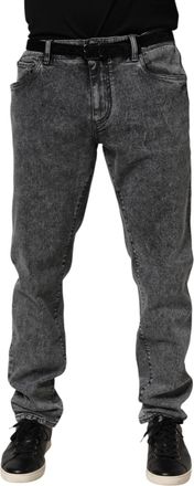 Dolce & Gabbana Mens Gray Cotton Denim Jeans