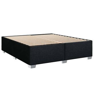 Berkfield Home Soft Bed Frame without Mattress Black&not;Super King Fabric in Black | Size: Super King