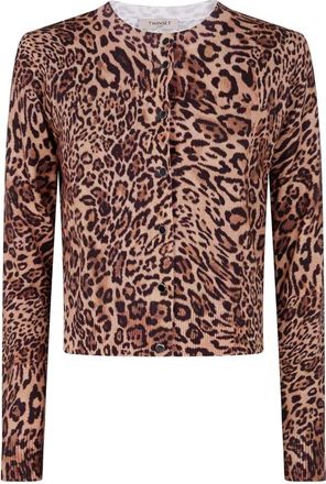 Twinset Overhemden, Dames, Veelkleurig, M, Bruin Beige Pak Elegant Comfortabele Pasvorm