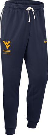 Nike West Virginia Sideline Standard Issue Nike Mens Dri-FIT College Taper Pants in Blue | 03B041SWVN-WL2
