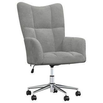 vidaXL Sill&oacute;n De Relax De Terciopelo Gris Claro Vidaxl
