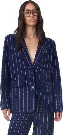 Notshy Owen Jacket - Dames - Blazers - Blauw - S - Wol - Jassen