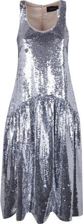 Simone Rocha Tapered Back Flounce Jurk - Dames - Feestkleedjes - Grijs - XS - Polyester - Kleedjes