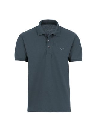Trigema Poloshirt TRIGEMA TRIGEMA Poloshirt in Piqu&eacute;-Qualit&auml;t, Herren, Gr. 5XL, grau (anthrazit), 100% Baumwolle, Basic, Shirts Poloshirt