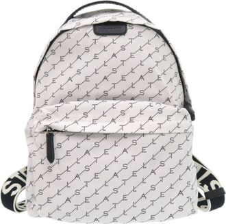 Stella McCartney Stella Mccartney Black White Nylon Backpack (Pre-Owned)