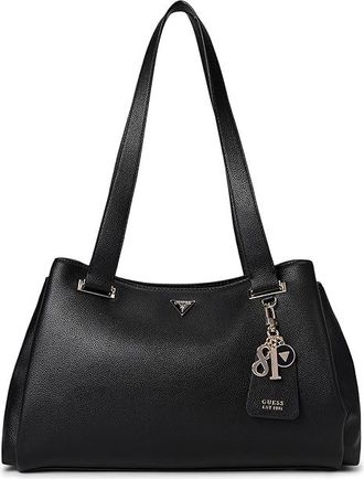 Guess Evie Girlfriend Carryall Shoulder Handbags Black, Polyester/Polyurethane
