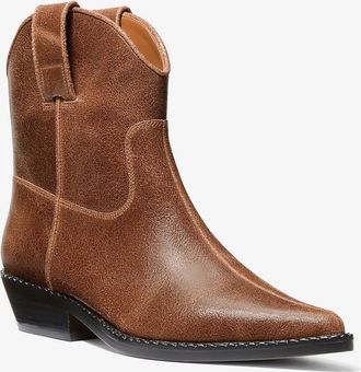 Michael Kors Noemie Distressed Leather Boot