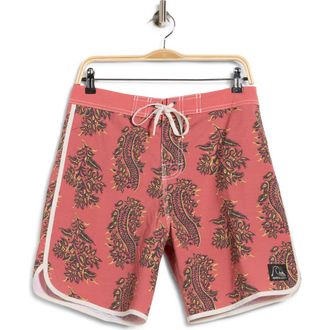 Quiksilver Original Scallop Board Shorts in Mineral Red at Nordstrom Rack, Size 38