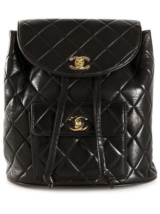 Chanel CC quilted backpack - Black
