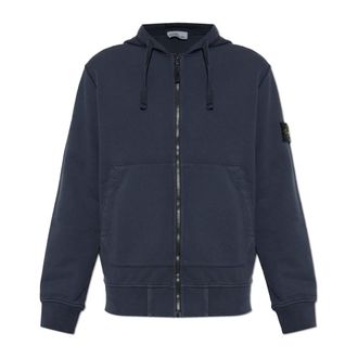 Stone Island Zip-throughs, male, Blue, Size: 3XL Hoodie