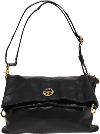 Tory Burch Black Leather Shoulder Bag (Pre-Owned)