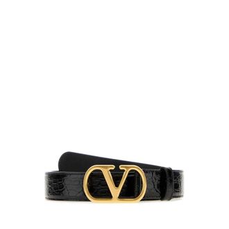 Valentino Garavani Belts, male, Black, Size: 105 CM Leather Belt