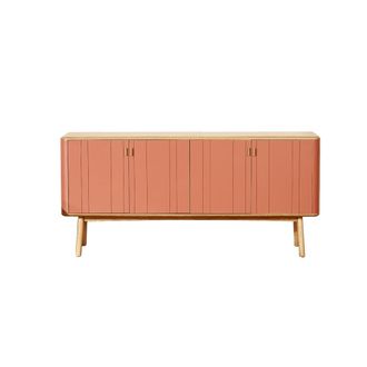 Robin des Bois Aparador de roble con 4 puertas rose saumon