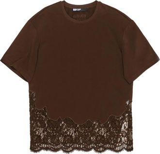 Bimba & Lola T-shirt con bordo in pizzo - Marrone