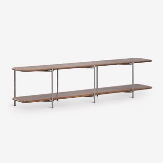 Sklum Mobile Tv 180x40 Cm In Legno Di Mango E Acciaio Inossidabile Vimara Sklum