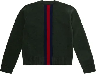 Gucci Web Embroidery Sweater - Green