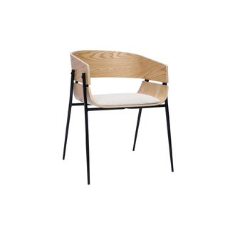 Miliboo Miliboo - Silla De Dise&ntilde;o Negra Y Madera Oscura Wess
