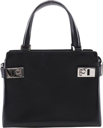 Ferragamo Gancini Leather Handbag (Pre-Owned)