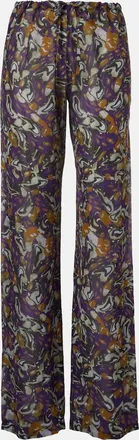 Dries Van Noten Printed wide-leg pants