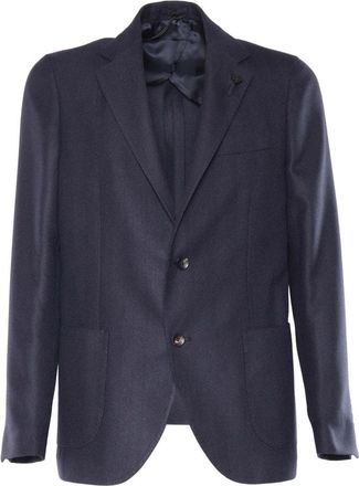 Lardini Special Line Drop 7 Reg - Heren - Business blazers - Blauw - XL - Leer - Kostuums