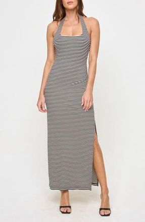 L*Space London Halter Midi Dress in See Both Sides Stripe at Nordstrom Rack, Size X-Large