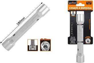 Trade Shop Trade Shop - Chiave A Bussola Tubo Esagonale Da 180 Mm Doppie Bocche Esagonali 21-23 Mm 97555