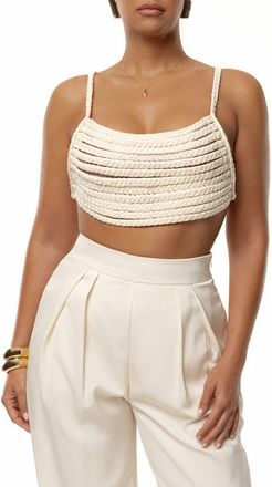 JLUXLABEL Sofia Braided Crop Top in Ivory at Nordstrom, Size X-Large