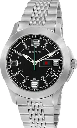 Gucci G Timeless Quartz Black Dial Mens Watch YA126201