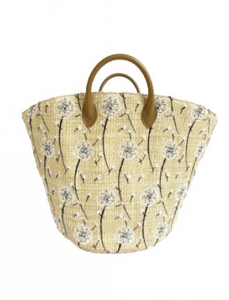 Maria La Rosa Womens Dandelion Bag In Natural/black