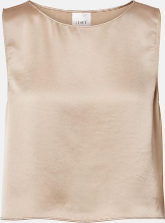 Leset Barb satin top