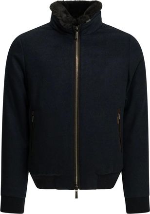 Moorer Bellati LS9 Bomberjack - Heren - Jassen - Blauw - Maat: M Zijde