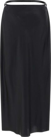 Tom Ford Womens Black Silk Midi Skirt