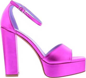 Albano Dames Sandalo Metallic Fuxia - Dames - Sandalen met hakken - Roze - 36 EU - Schoenen
