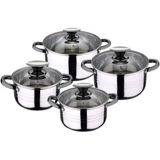 San Ignacio Bateria 8pc Acero Inoxidable Apta Para Inducci&oacute;n Colecci&oacute;n San Ignacio Premiudina