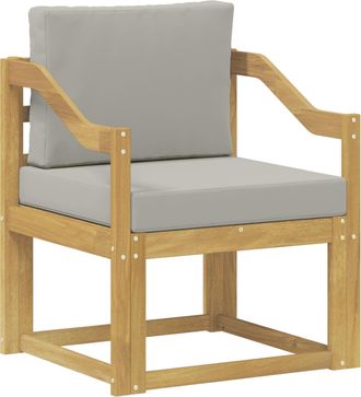 vidaXL Sof&aacute; De Exterior Poli&eacute;ster Blanco Y Gris Claro Vidaxl