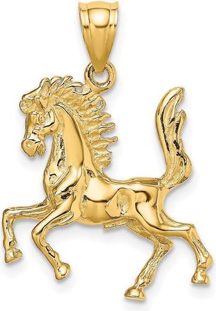 Diamond2Deal 10k Yellow Gold 3-D Horse Charm